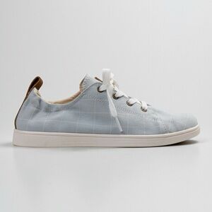 NEW Spenco Orthotic Canvas Slip-On Windowpane Sneaker in Glacier Sz 8D